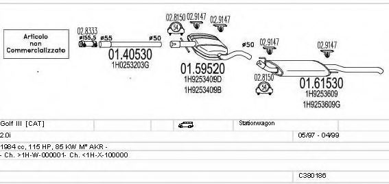 MTS C380186002989 Exhaust System